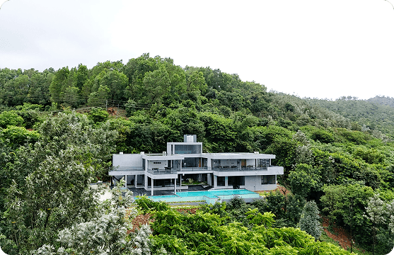 Aerial view of the resort